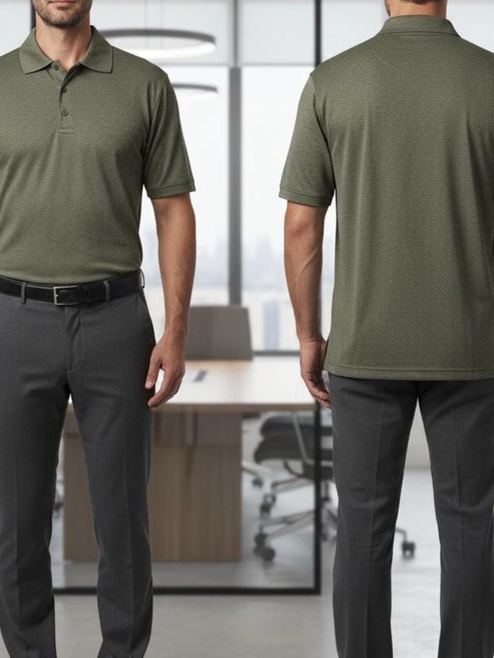 32 Degrees Men's Olive Short-Sleeve Polo